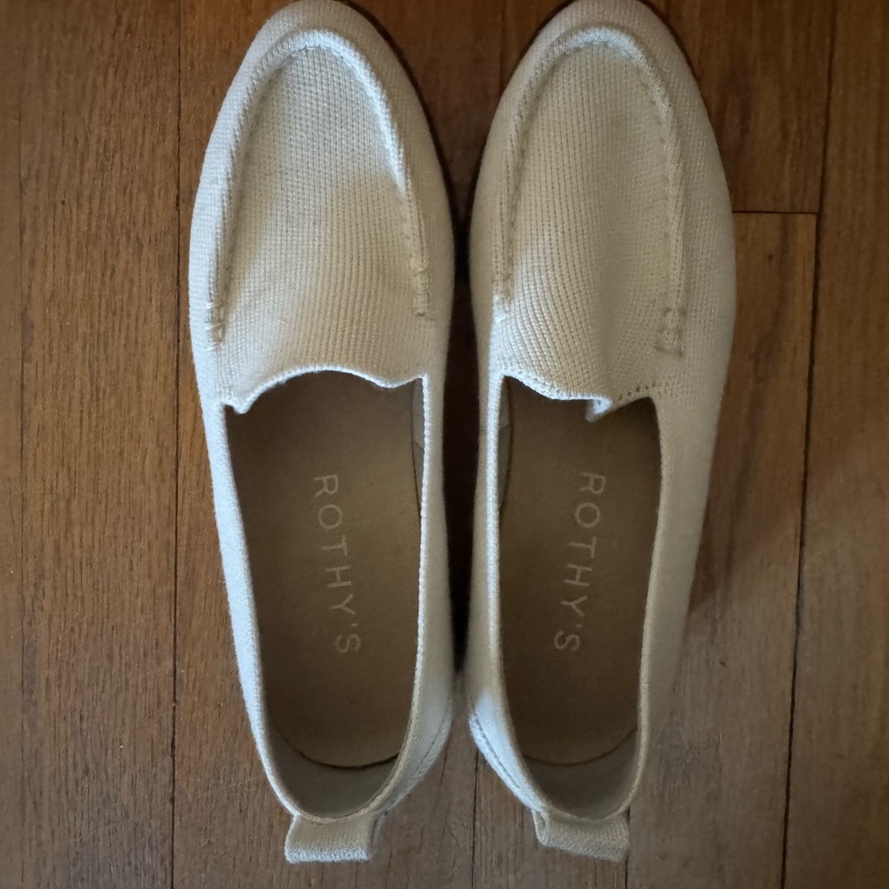 Rothy's Elegant Cream Slip-Ons